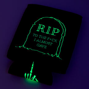 Halloween &quot;R.I.P.&quot; Glow-in-the-Dark Standard Can Cooler,