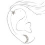 Silver Celestial Crystal Ear Cuff Pin,