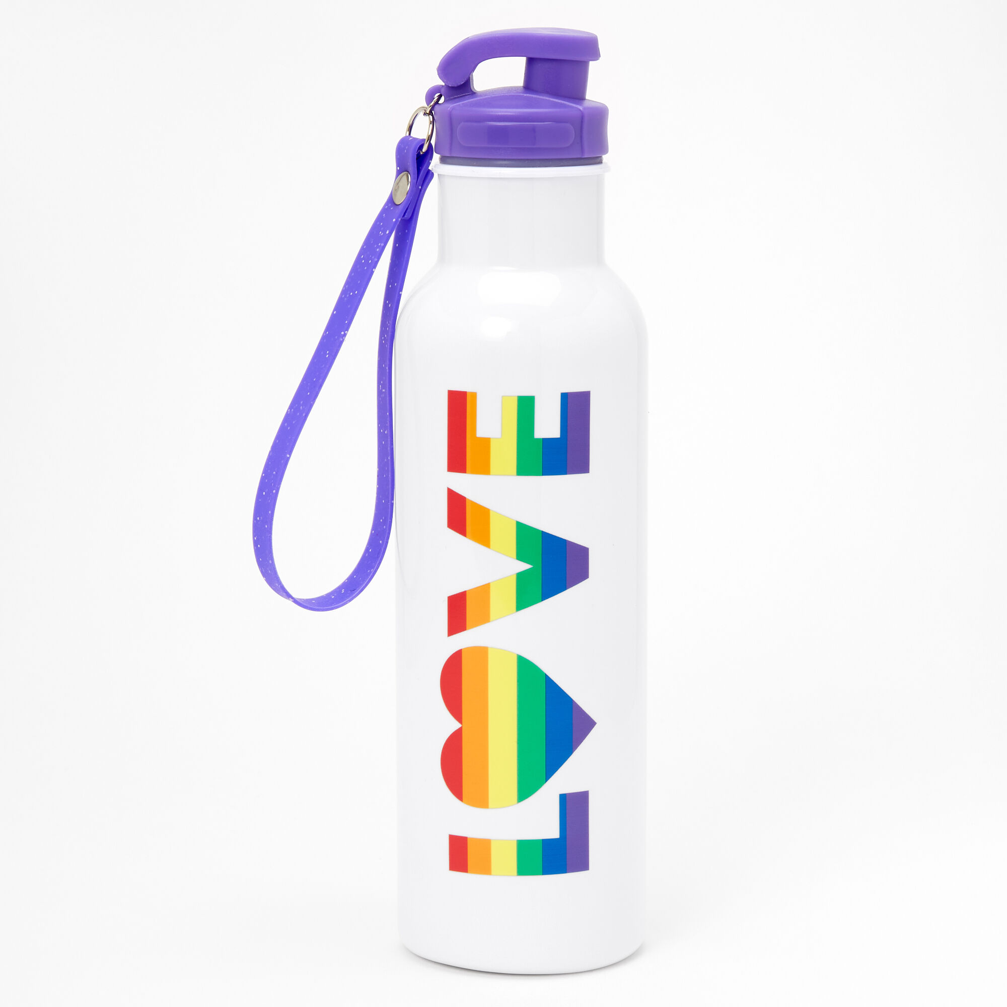 Details about   Love Wins Rainbow Watercolor Graphic Water Bottle With Carabiner 