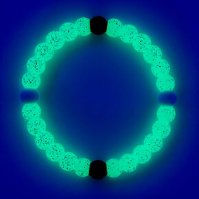 Glow In The Dark Blue Glitter Fortune Bracelet,