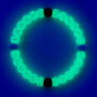 Glow In The Dark Blue Glitter Fortune Bracelet,