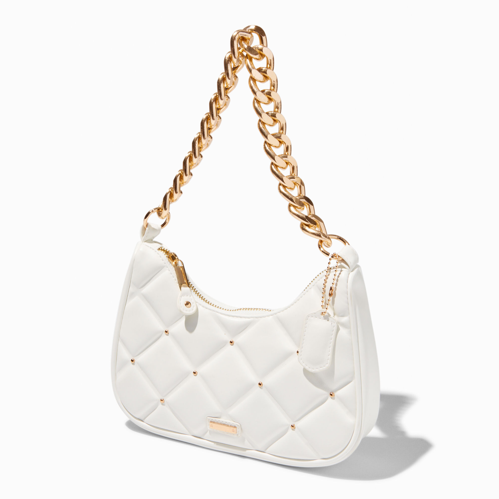 Quilted bag with gold chain deals