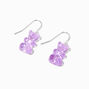 Purple Gummy Bear Drop Earrings,