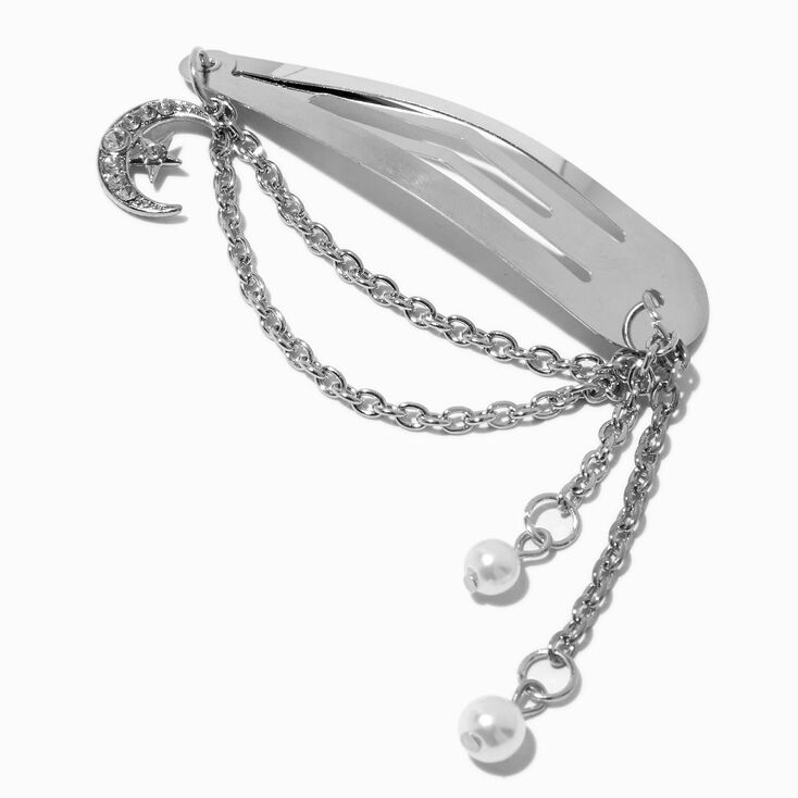 Celestial Swag Silver Snap Hair Clip,