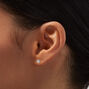 Silver Graduated Crystal Stud Earrings - 9 Pack,