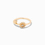 Gold Embellished Sunflower Midi Ring,