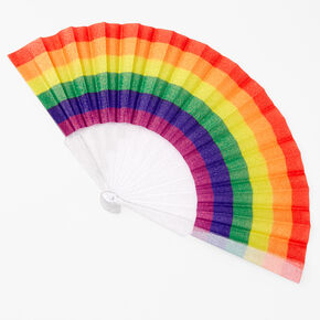 Glitter Rainbow Folding Fan,