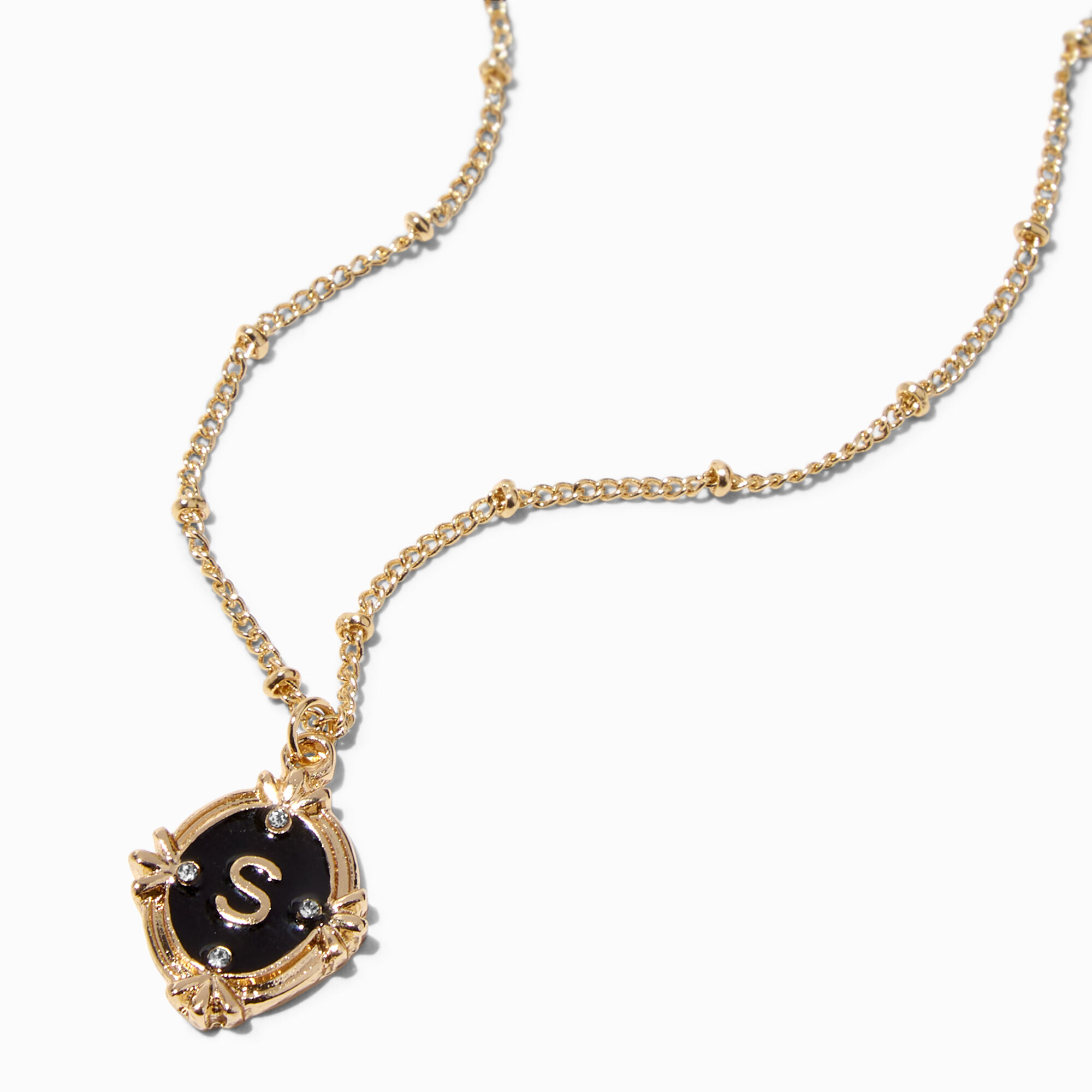 Gold Antique Style Initial Pendant Necklace S Icing US