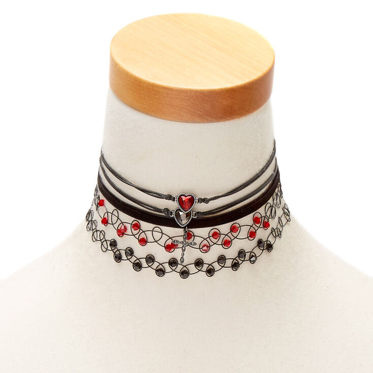 Gothic Glam Choker Necklaces - 5 Pack,