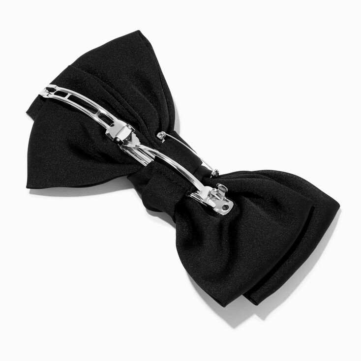 Black Velvet Large &#39;80s Hair Bow Clip,