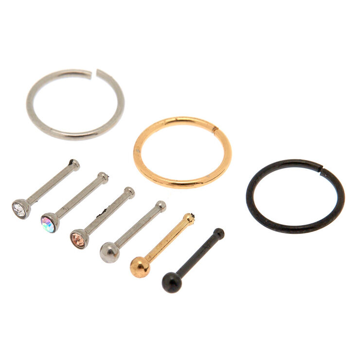 Mixed Metal Studs & Nose Rings,