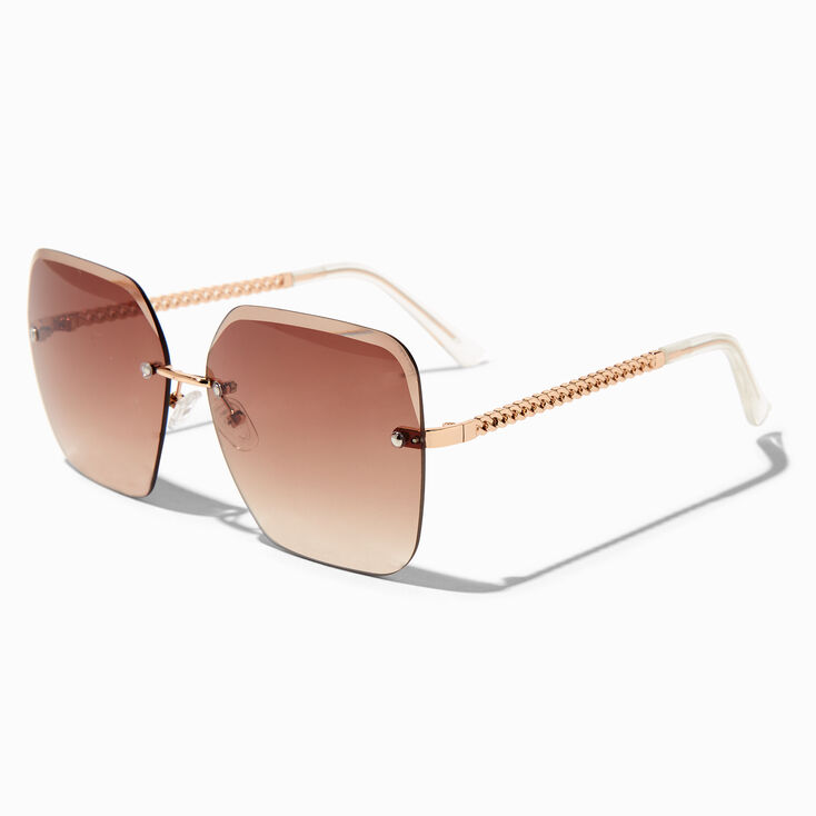 Amber Oversized Square Retro Sunglasses,