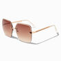 Amber Oversized Square Retro Sunglasses,