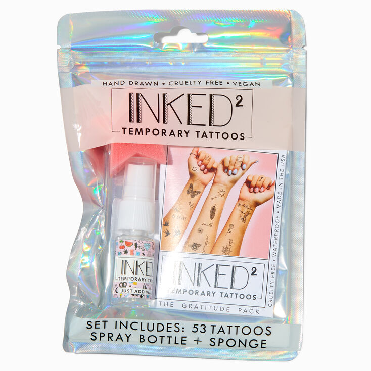 INKED by Dani The Gratitude Pack Temporary Tattoo Kit,