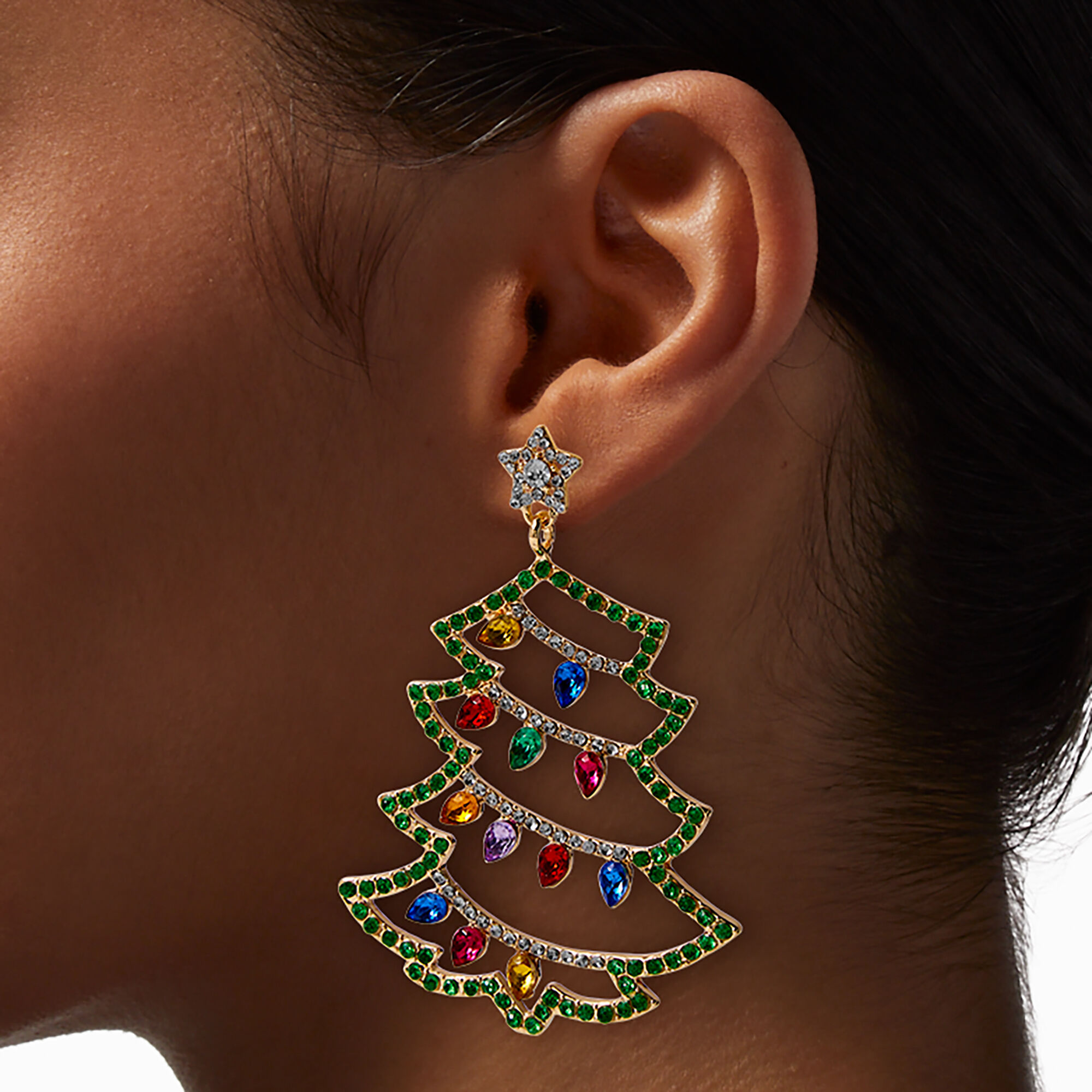 Large christmas earrings discount