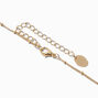 Gold Antique Style Initial Pendant Necklace - J,