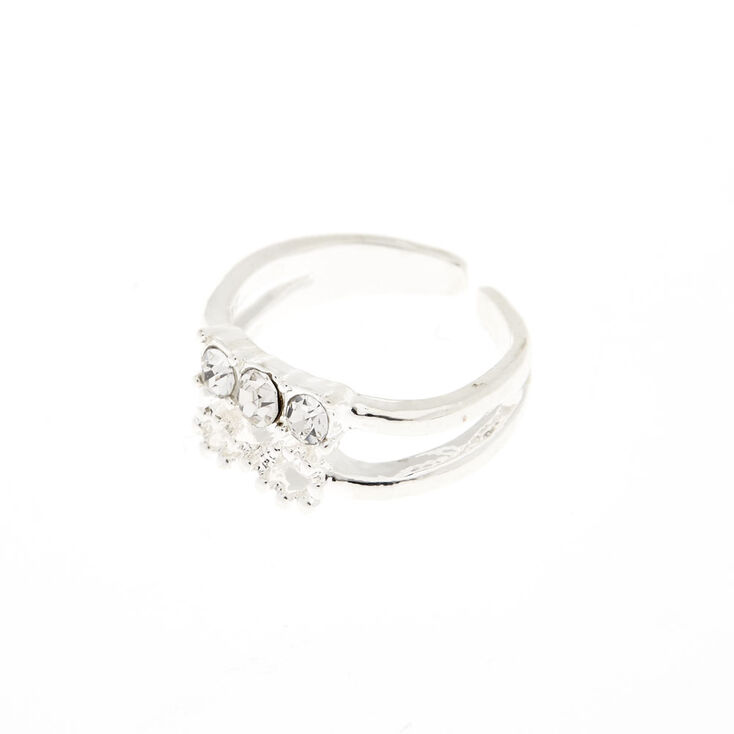 Silver Infinity Crystal Toe Ring,