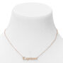 Gold Gothic Zodiac Pendant Necklace - Capricorn,