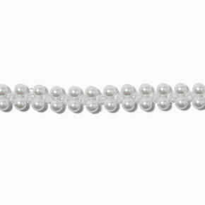 Double-Row Pearl Choker Necklace,