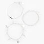 Silver  Chain Bracelets - 3 Pack,