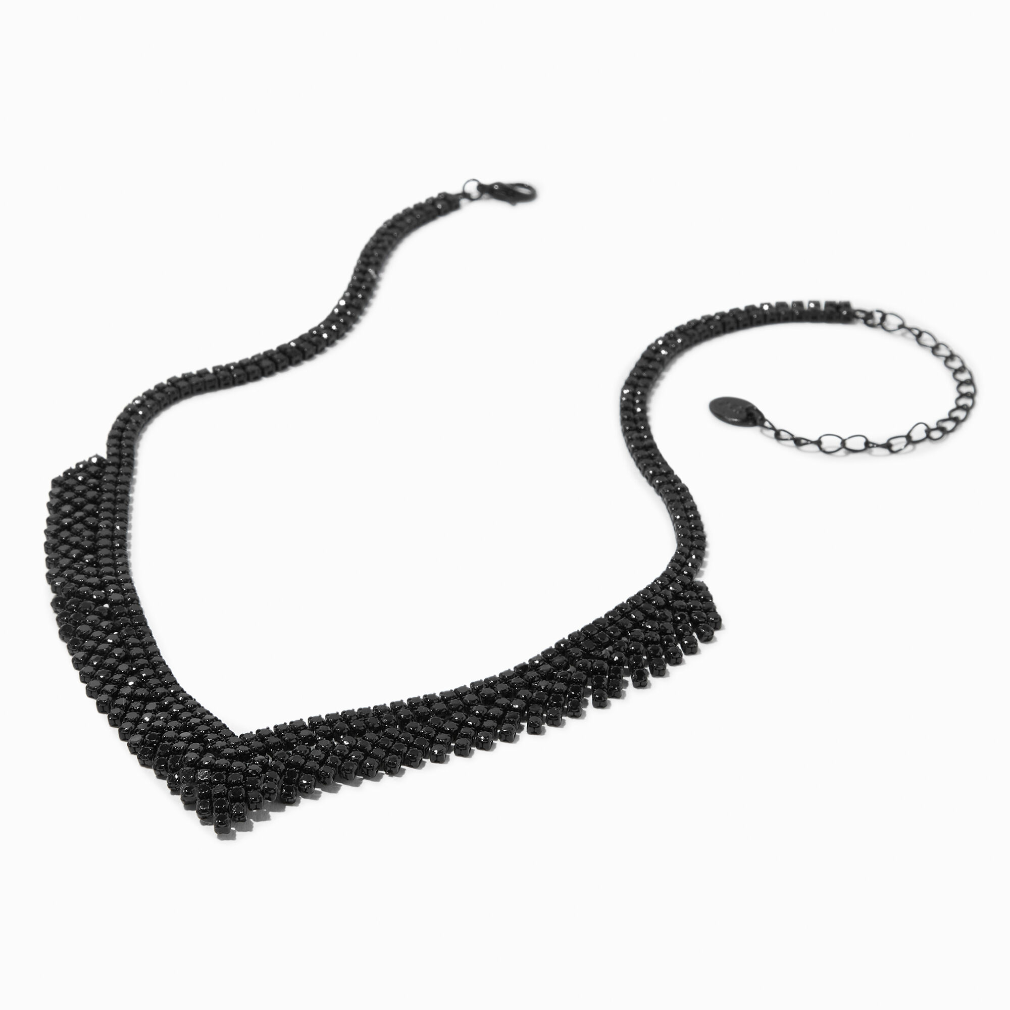 Black diamante choker necklace shop