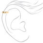 Gold Geometric Textured Ear Cuff,