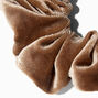 Olive Brown Flat Velvet Medium Hair Scrunchie,