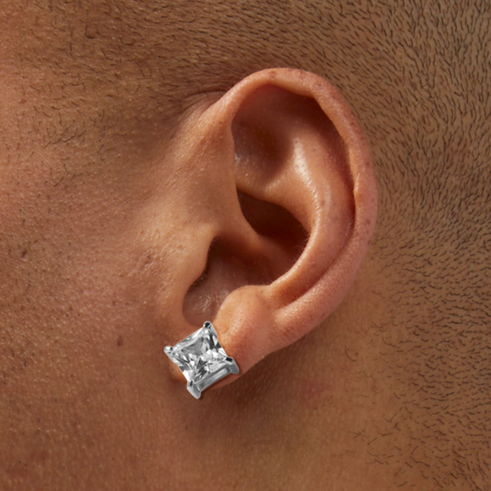 Boy square hotsell earrings