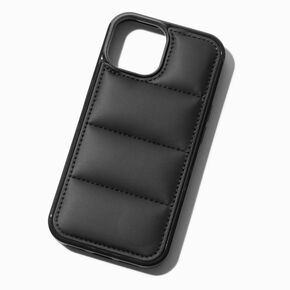 Black Quilted Padded Phone Case - Fits iPhone&reg; 13/14/15 Pro,