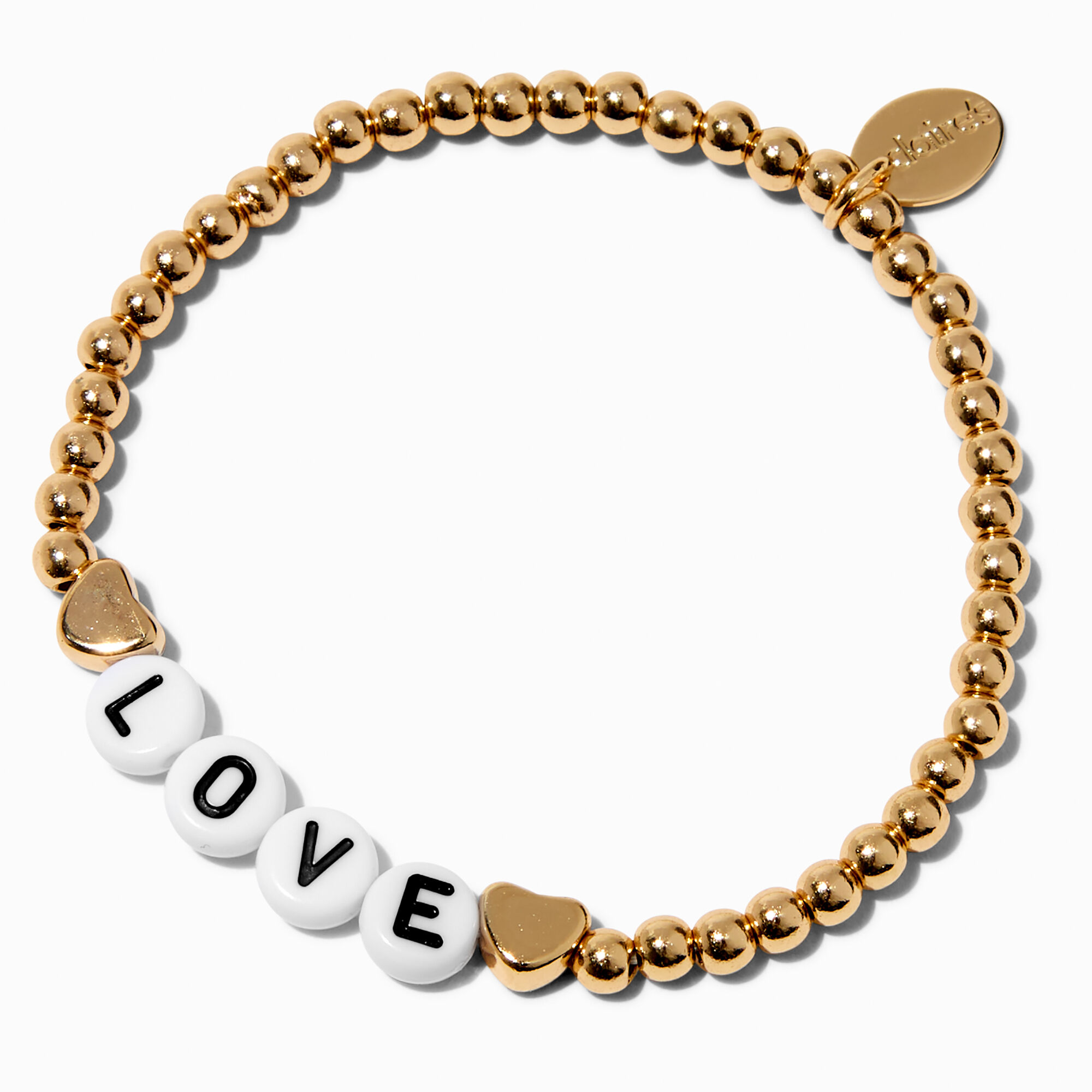 Love Beaded Stretch Bracelet Icing US