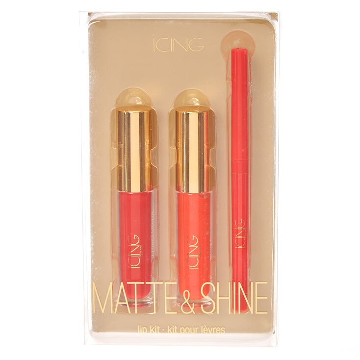 Matte & Shine 3 Piece Red Lip Kit,
