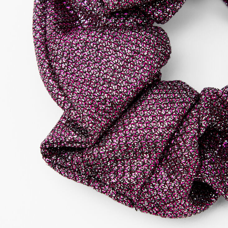 Medium Lurex Hair Scrunchie - Purple,