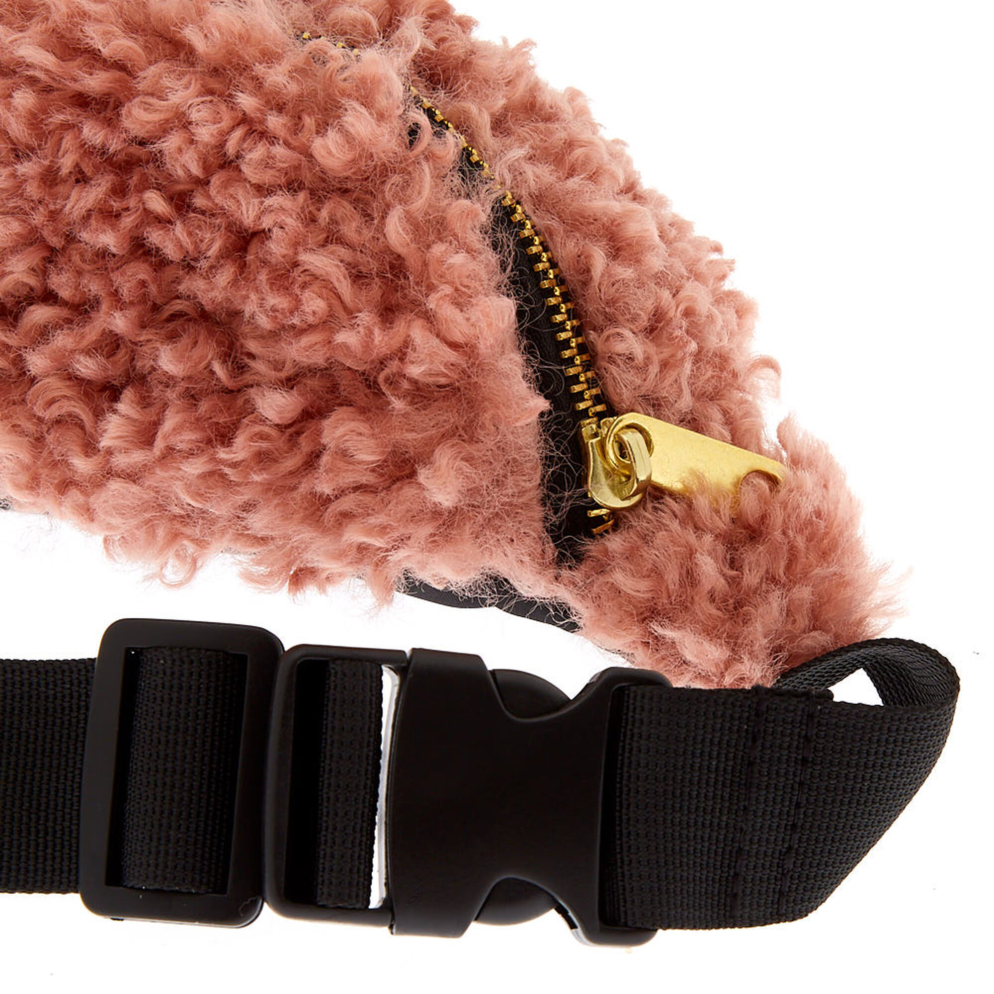 Mongolian Faux Fur Fanny Pack - Pink | Icing US
