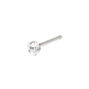 Silver Cubic Zirconia 20G Heart Nose Stud,