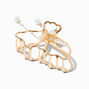 Gold-tone Butterfly Pearl Medium Hair Claw,