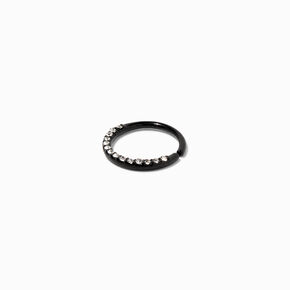 Black 16G Crystal Cartilage Hoop Earring,
