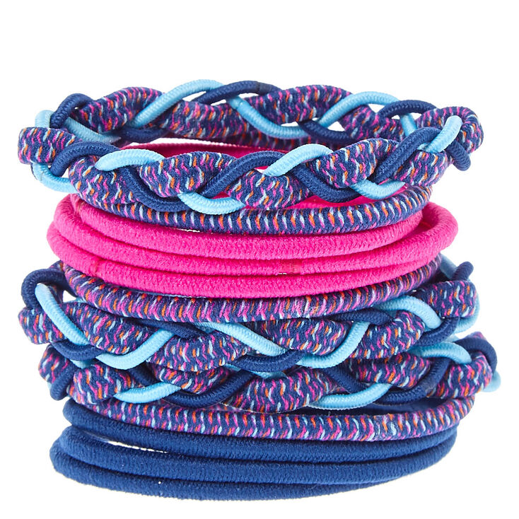 Magenta Blue Braided Hair Ties Icing Us