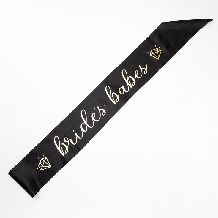 Bride&#39;s Babes Sash - Black,