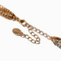 Gold-tone Delicate Box &amp; Cup Chain Multi-Strand Necklace,