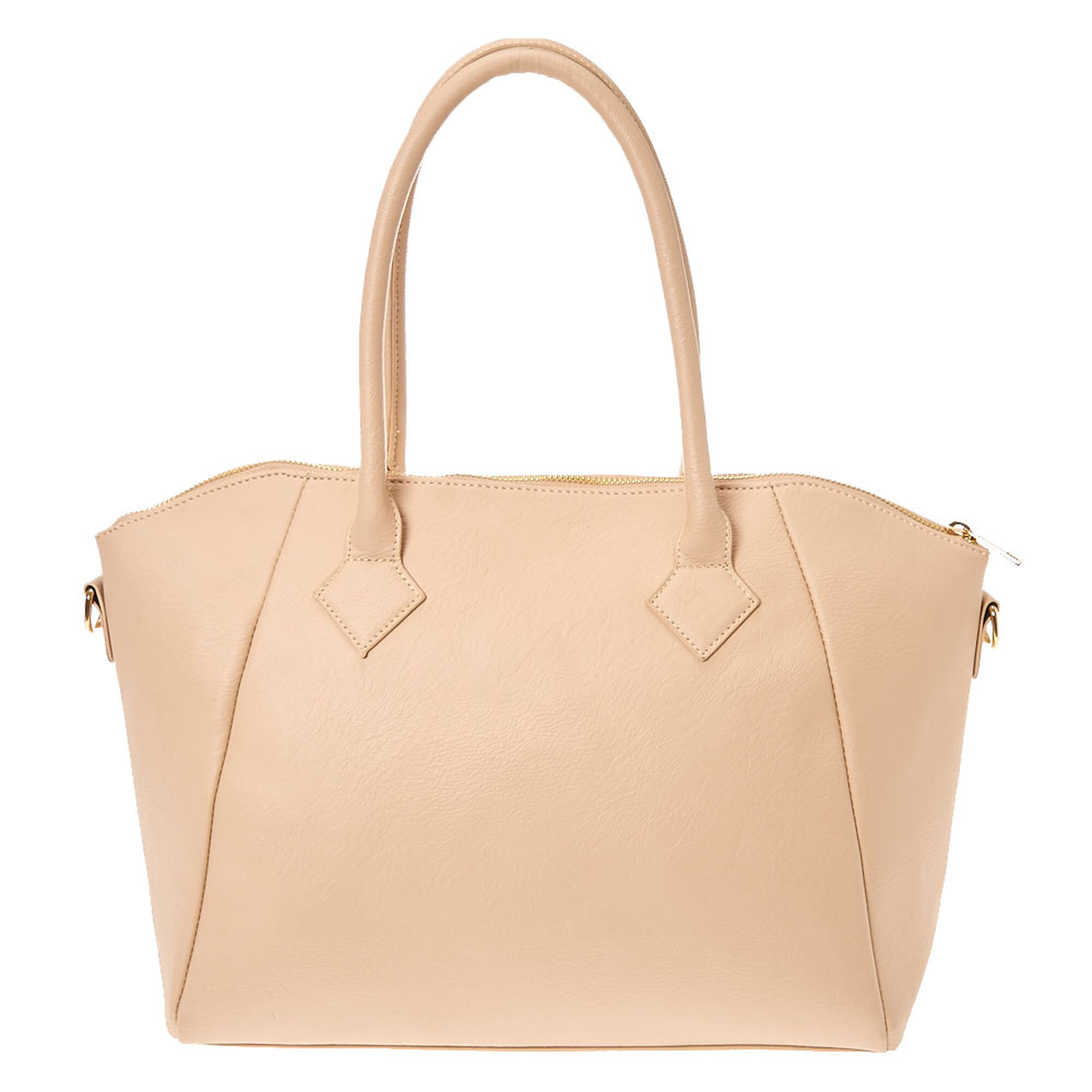 Tan Quilted Faux Leather Tote Bag Icing Us Tan Quilted Faux Leather Tote Bag