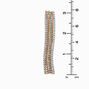 Gold Rhinestone Linear Fringe 3&quot; Drop Earrings,