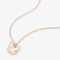 Rose Gold 3D Butterfly Pendant Necklace,
