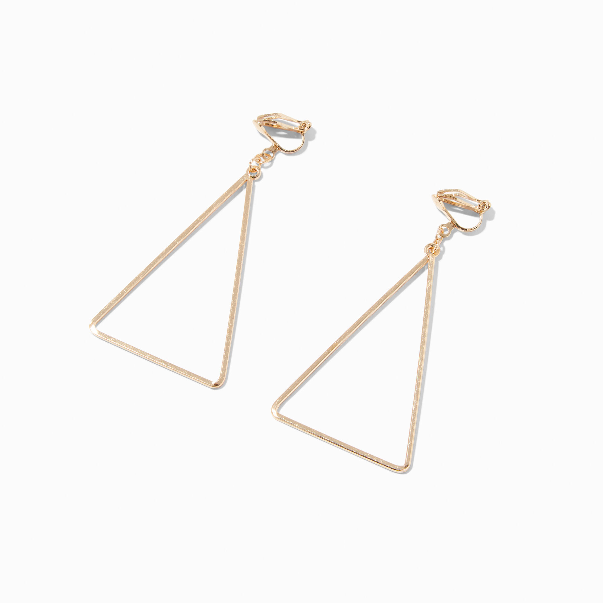 Gold triangle dangle new arrivals earrings