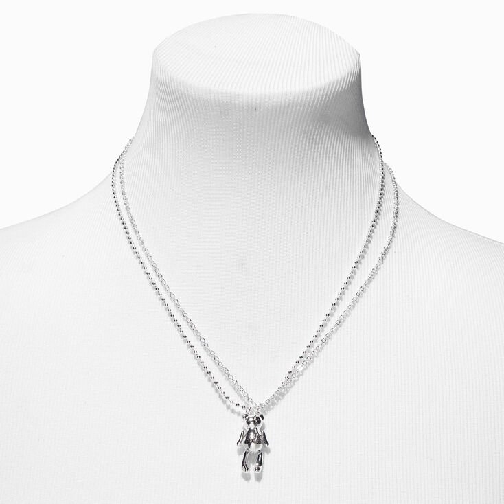 Best Friends Teddy Bear Split Pendant Necklaces - 2 Pack,