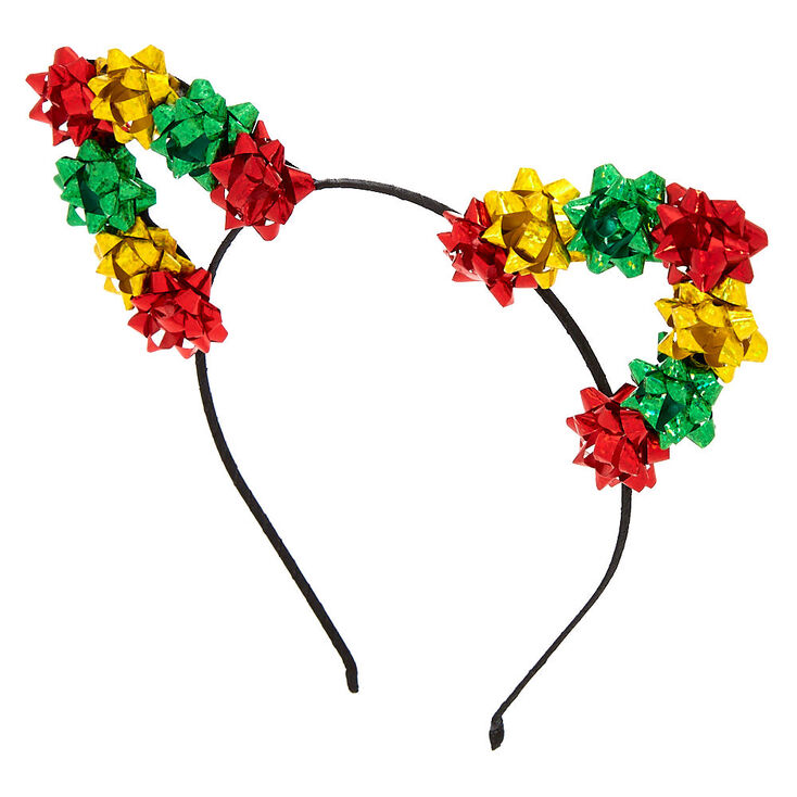 Christmas Bows Cat Ears Headband,