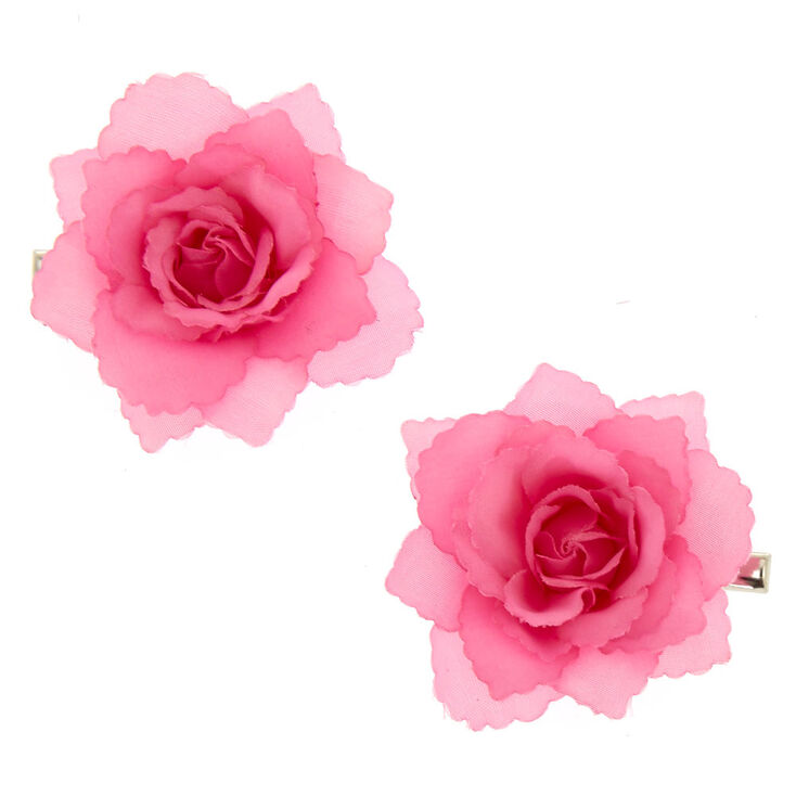 Pink Flower Hair Clips - 2 Pack,