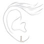 Silver Crystal Initial Stud Earrings - L,
