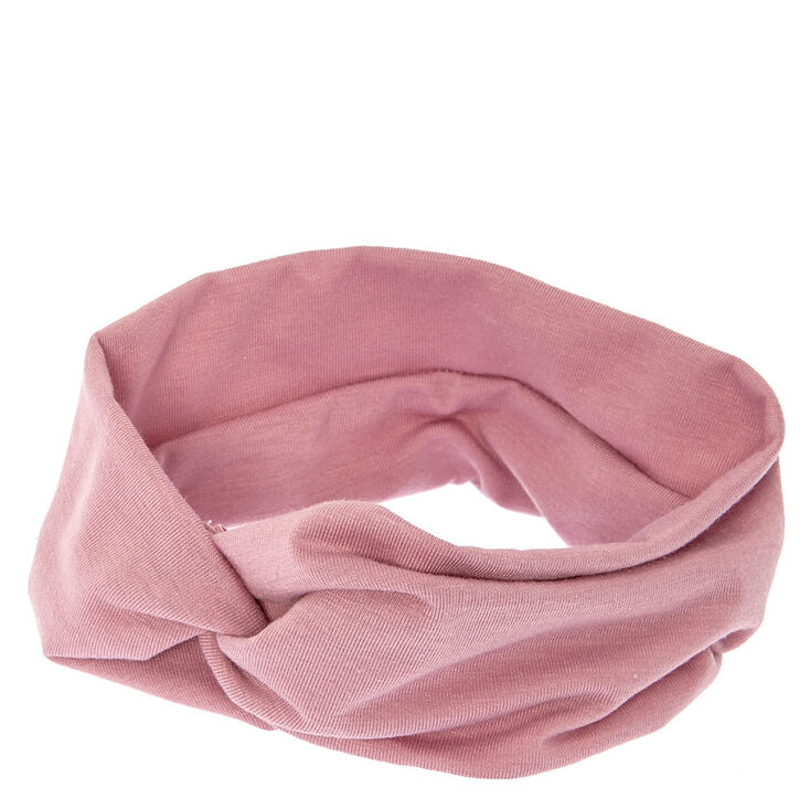 Mauve Wide Jersey Headwrap,