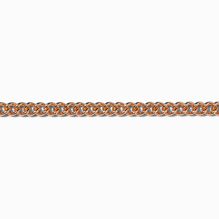 Gold 3MM Curb Chain Link Bracelet,