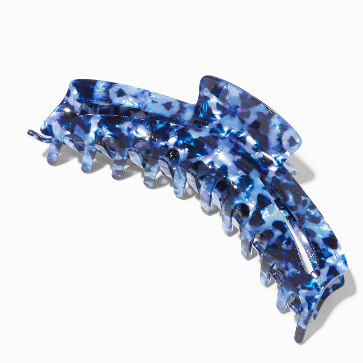 Blue Tortoiseshell Acrylic Hair Claw,